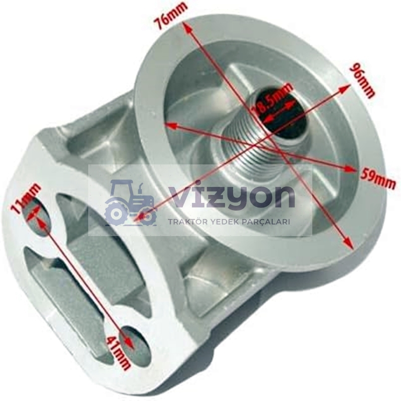 MASSEY 135-240 YAĞ FİLTRE ÜST KAPAĞI ( FİLTRE BAŞLIĞI )