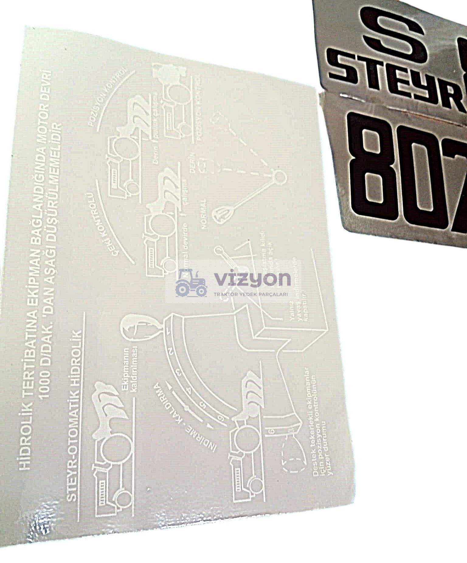 STEYR 8073 S TRAKTÖR YAN YAZI TAKIMI ( YAPIŞKANLI )