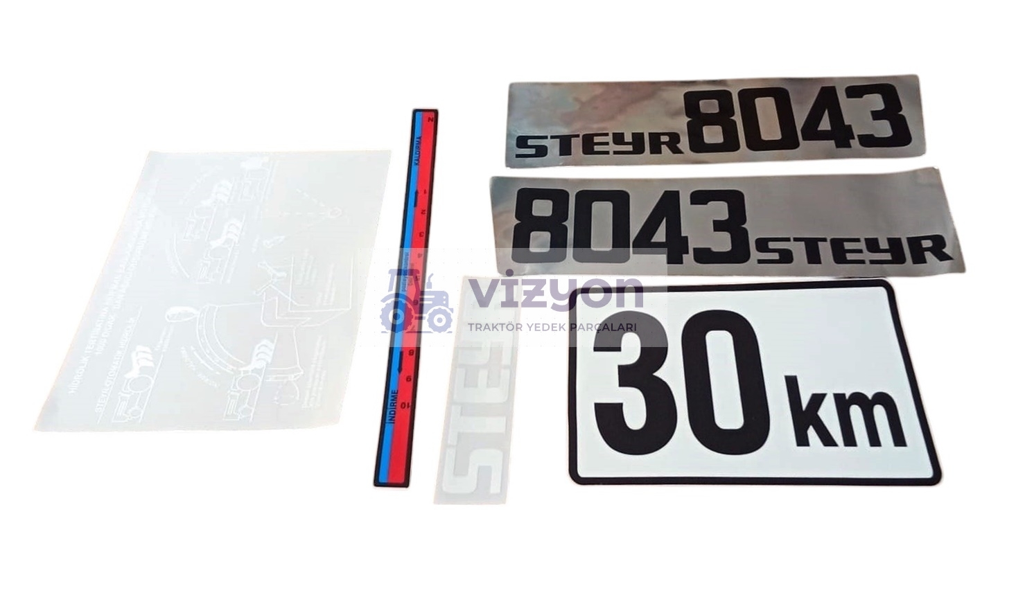 STEYR 8043 TRAKTÖR YAN YAZI TAKIMI